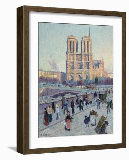 The Quai Saint-Michel and Notre-Dame by Maximilien Luce-Maximilien Luce-Framed Giclee Print