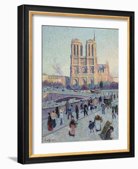 The Quai Saint-Michel and Notre-Dame by Maximilien Luce-Maximilien Luce-Framed Giclee Print