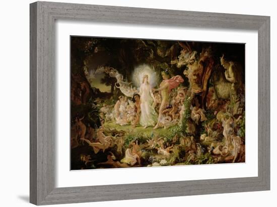 The Quarrel of Oberon and Titania, 1849-Sir Joseph Noel Paton-Framed Giclee Print