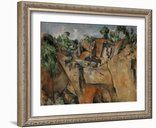 The Quarry at Bibemus, circa 1895-Paul Cézanne-Framed Giclee Print