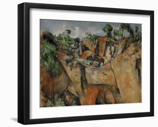 The Quarry at Bibemus, circa 1895-Paul Cézanne-Framed Giclee Print