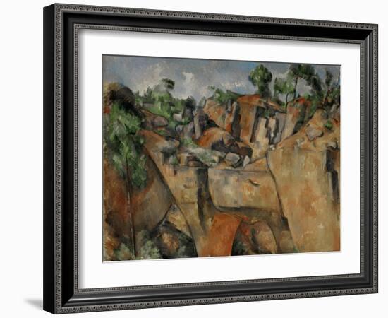 The Quarry at Bibemus, circa 1895-Paul Cézanne-Framed Giclee Print