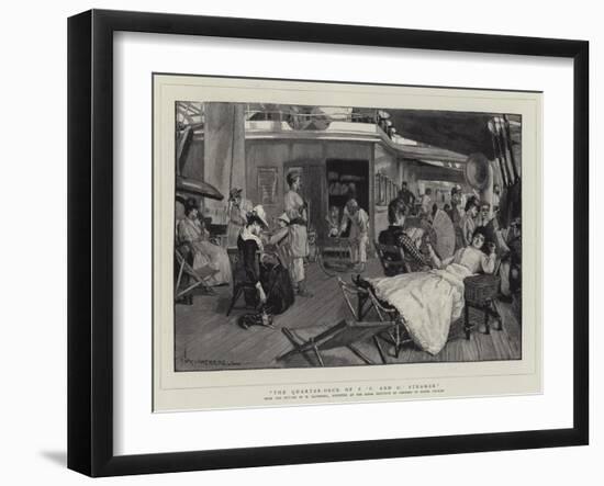 The Quarter-Deck of a 'P and O' Steamer-William Hatherell-Framed Giclee Print