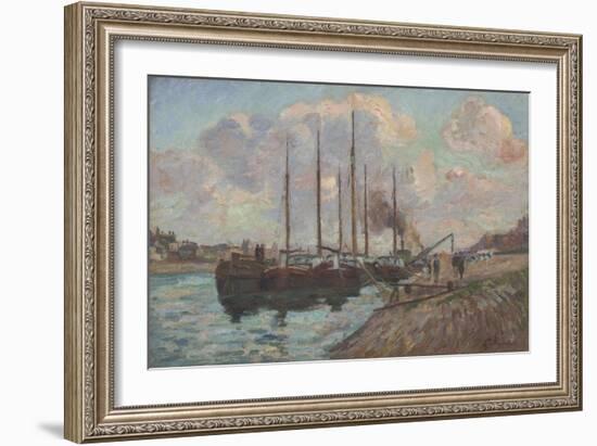 The Quay at Austerlitz-Jean Baptiste Armand Guillaumin-Framed Giclee Print