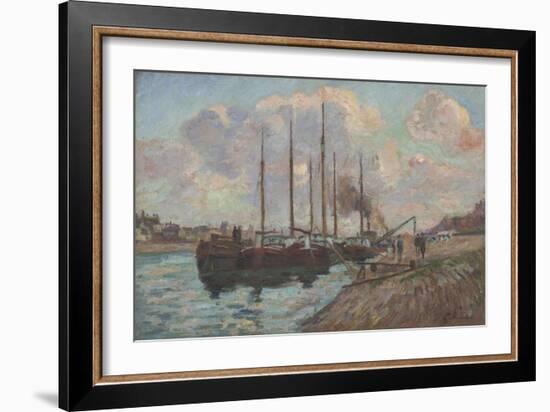 The Quay at Austerlitz-Jean Baptiste Armand Guillaumin-Framed Giclee Print