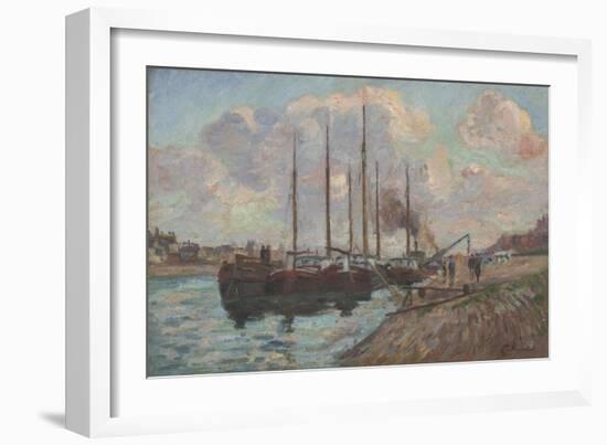 The Quay at Austerlitz-Jean Baptiste Armand Guillaumin-Framed Giclee Print