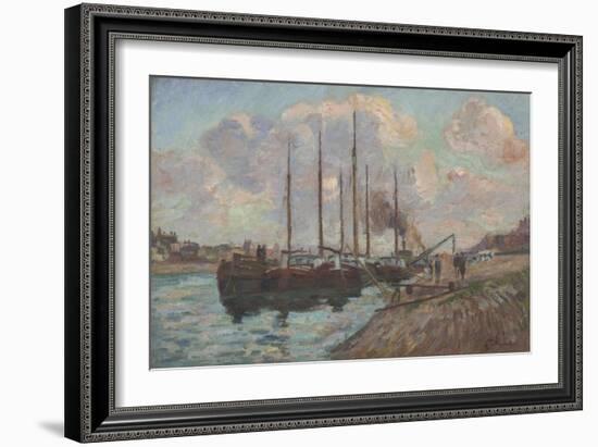 The Quay at Austerlitz-Jean Baptiste Armand Guillaumin-Framed Giclee Print