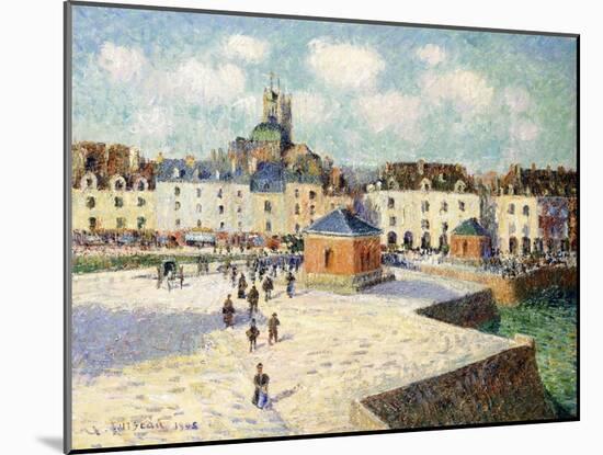 The Quay at Dieppe in Sunlight, 1905-Gustave Loiseau-Mounted Giclee Print