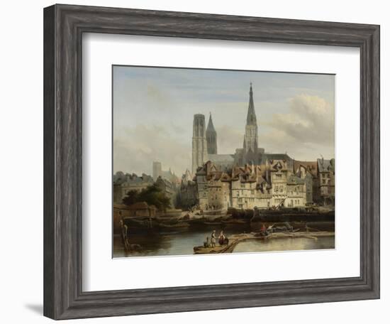 The Quay de Paris in Rouen, Johannes Bosboom, 1839-Johannes Bosboom-Framed Giclee Print