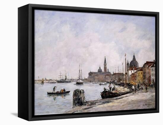 The Quay on Giudecca, Venice, 1895-Eug?ne Boudin-Framed Premier Image Canvas