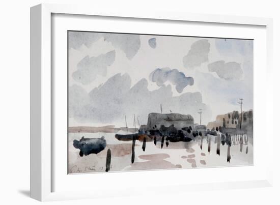 The Quay, Shoreham, 1926-Philip Wilson Steer-Framed Giclee Print