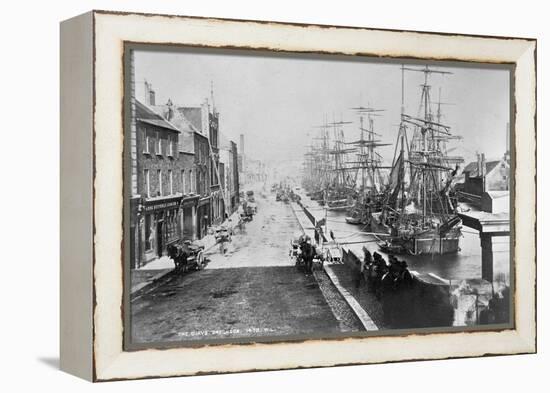 The Quays, Drogheda, with Waterside Idlers Content to Watch the Photographer at Work, C.1885-Robert French-Framed Premier Image Canvas