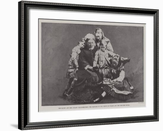 The Queen and Her Infant Grandchildren, the Families of the Prince of Wales and the Princess Royal-null-Framed Giclee Print