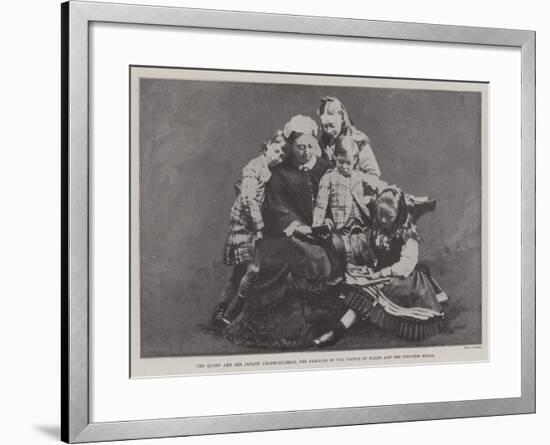 The Queen and Her Infant Grandchildren, the Families of the Prince of Wales and the Princess Royal-null-Framed Giclee Print