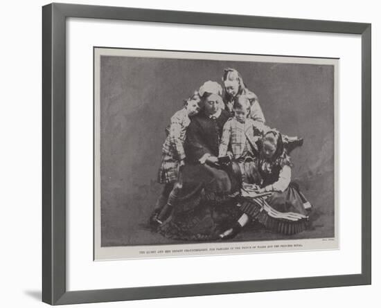 The Queen and Her Infant Grandchildren, the Families of the Prince of Wales and the Princess Royal-null-Framed Giclee Print