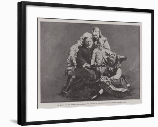 The Queen and Her Infant Grandchildren, the Families of the Prince of Wales and the Princess Royal-null-Framed Giclee Print