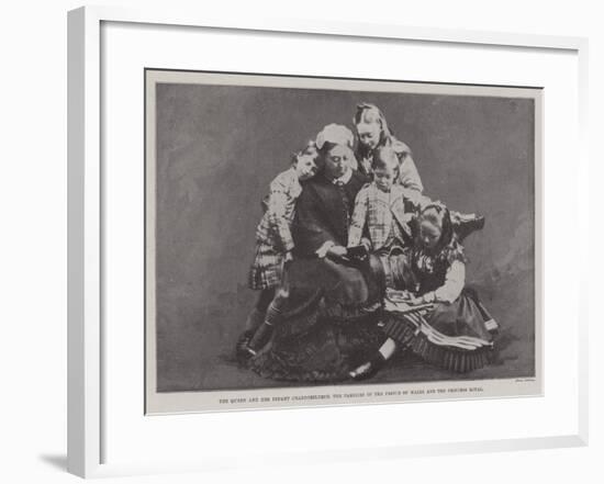 The Queen and Her Infant Grandchildren, the Families of the Prince of Wales and the Princess Royal-null-Framed Giclee Print
