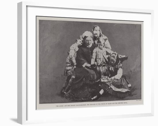 The Queen and Her Infant Grandchildren, the Families of the Prince of Wales and the Princess Royal-null-Framed Giclee Print