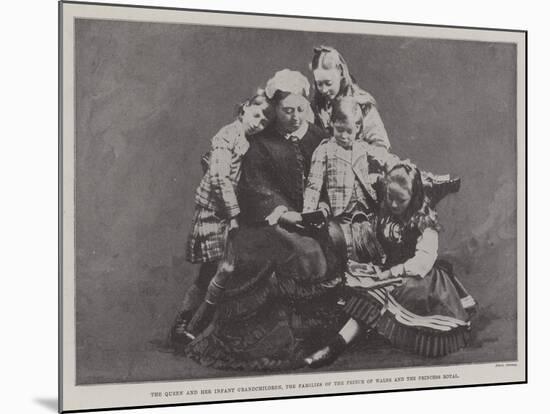 The Queen and Her Infant Grandchildren, the Families of the Prince of Wales and the Princess Royal-null-Mounted Giclee Print