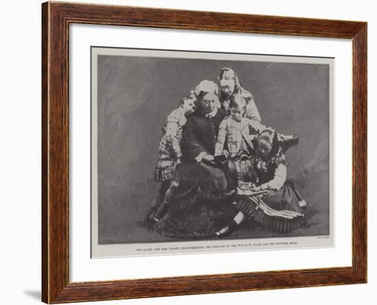 The Queen and Her Infant Grandchildren, the Families of the Prince of Wales and the Princess Royal-null-Framed Giclee Print