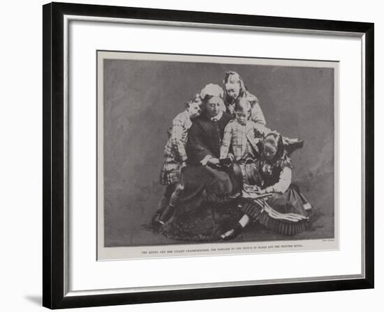 The Queen and Her Infant Grandchildren, the Families of the Prince of Wales and the Princess Royal-null-Framed Giclee Print