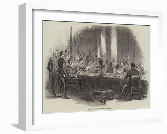 The Queen and Her Ministers in Council-null-Framed Giclee Print