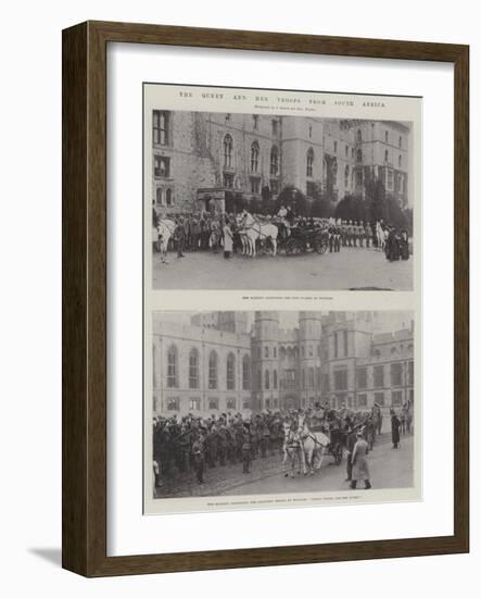 The Queen and Her Troops from South Africa-null-Framed Giclee Print