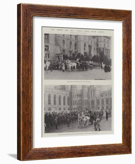 The Queen and Her Troops from South Africa-null-Framed Giclee Print