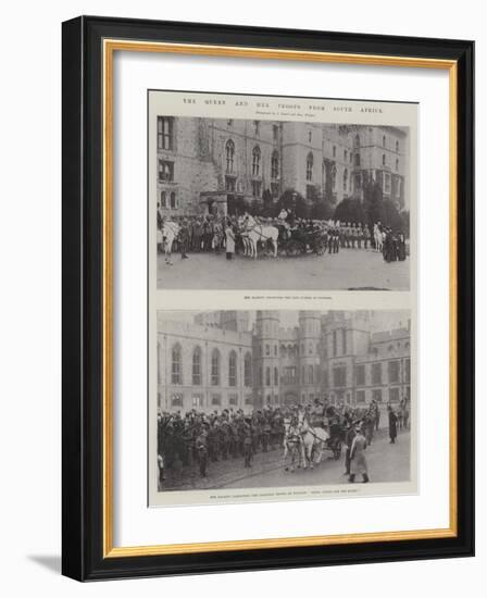 The Queen and Her Troops from South Africa-null-Framed Giclee Print