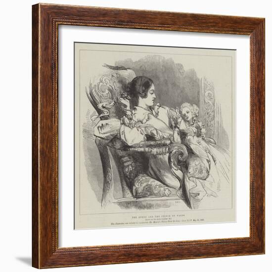 The Queen and the Prince of Wales-Sir John Gilbert-Framed Giclee Print