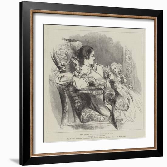 The Queen and the Prince of Wales-Sir John Gilbert-Framed Giclee Print