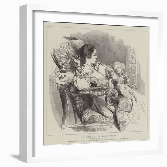The Queen and the Prince of Wales-Sir John Gilbert-Framed Giclee Print