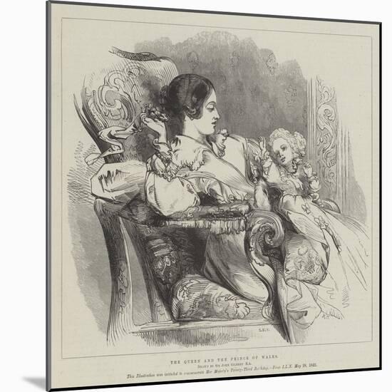 The Queen and the Prince of Wales-Sir John Gilbert-Mounted Giclee Print