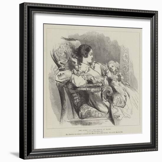 The Queen and the Prince of Wales-Sir John Gilbert-Framed Giclee Print