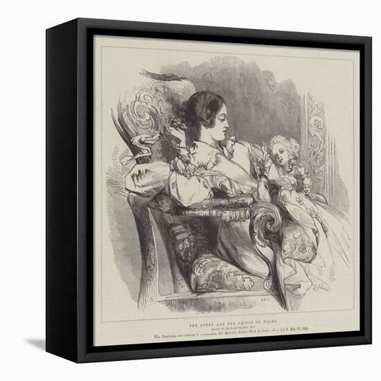 The Queen and the Prince of Wales-Sir John Gilbert-Framed Premier Image Canvas