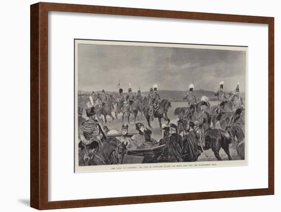 The Queen at Aldershot, the Duke of Connaught Leading the March Past with the Headquarters' Staff-Richard Caton Woodville II-Framed Giclee Print