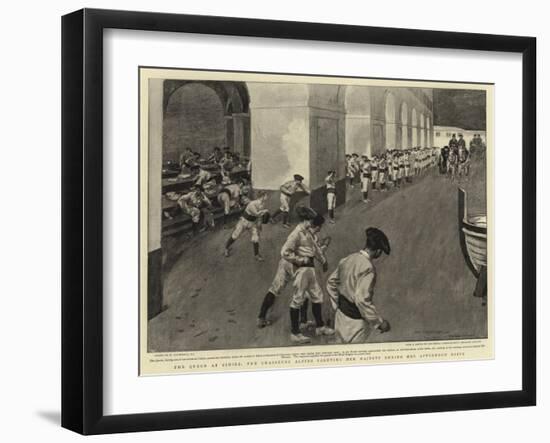 The Queen at Cimiez, the Chasseurs Alpins Saluting Her Majesty During Her Afternoon Drive-William Hatherell-Framed Giclee Print