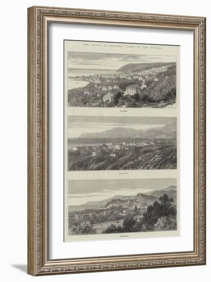 The Queen at Mentone, Views in the Riviera-null-Framed Giclee Print