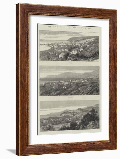 The Queen at Mentone, Views in the Riviera-null-Framed Giclee Print