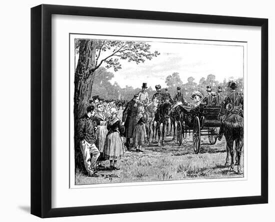 The Queen at the Fete in the Forest of St Germain, France, Mid-Late 19th Century-William Barnes Wollen-Framed Giclee Print