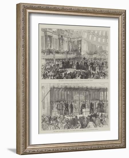 The Queen at the People's Palace-Ernest Henry Griset-Framed Giclee Print