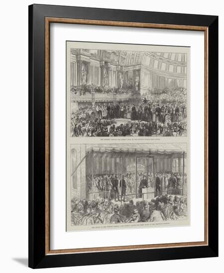 The Queen at the People's Palace-Ernest Henry Griset-Framed Giclee Print