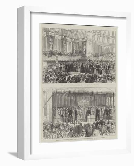 The Queen at the People's Palace-Ernest Henry Griset-Framed Giclee Print