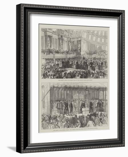 The Queen at the People's Palace-Ernest Henry Griset-Framed Giclee Print