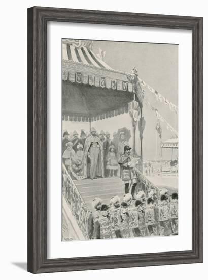 The Queen Being Proclaimed "Empress of India" at Delhi-William Henry Margetson-Framed Giclee Print