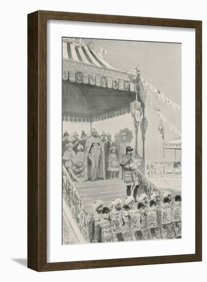 The Queen Being Proclaimed "Empress of India" at Delhi-William Henry Margetson-Framed Giclee Print