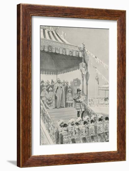 The Queen Being Proclaimed "Empress of India" at Delhi-William Henry Margetson-Framed Giclee Print