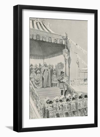 The Queen Being Proclaimed "Empress of India" at Delhi-William Henry Margetson-Framed Giclee Print