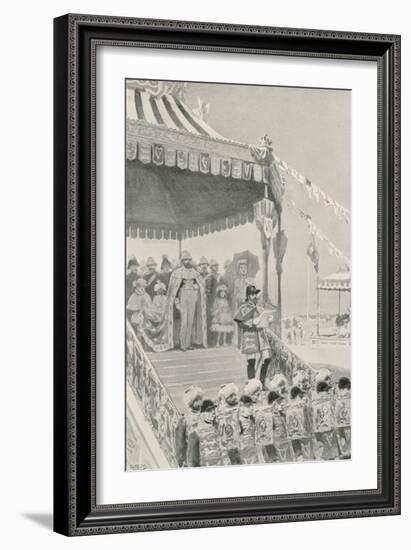 The Queen Being Proclaimed "Empress of India" at Delhi-William Henry Margetson-Framed Giclee Print