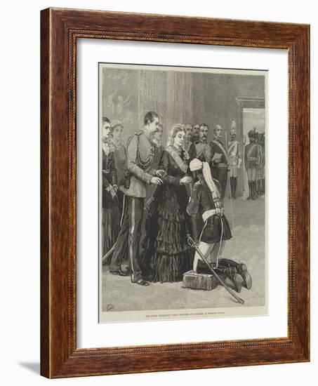 The Queen Decorating Indian Officers and Soldiers at Windsor Castle-Frank Dadd-Framed Giclee Print